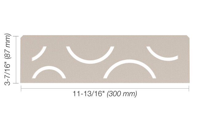 Schluter® SHELF RECTANGULAR NICHE CURVE Cream