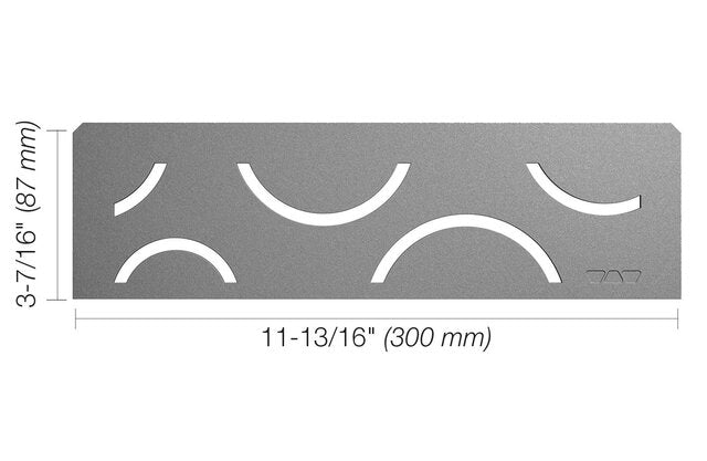 Schluter® SHELF RECTANGULAR NICHE CURVE Pewter