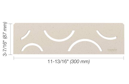 Schluter® SHELF RECTANGULAR NICHE CURVE Ivory