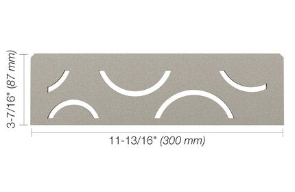 Schluter® SHELF RECTANGULAR NICHE CURVE Stone Grey