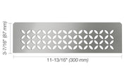 Schluter® SHELF RECTANGULAR NICHE FLORAL Brushed Stainless Steel