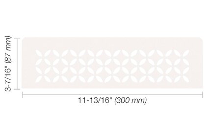 Schluter® SHELF RECTANGULAR NICHE FLORAL Matte White