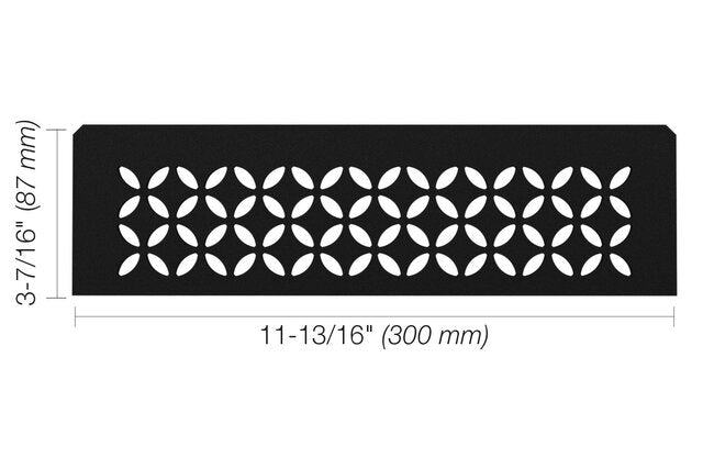 Schluter® SHELF RECTANGULAR NICHE FLORAL Matte Black