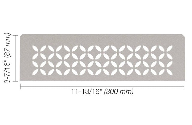 Schluter® SHELF RECTANGULAR NICHE FLORAL Greige