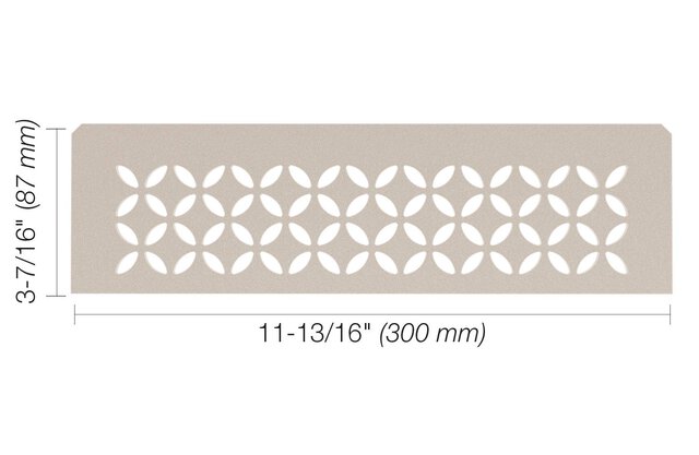 Schluter® SHELF RECTANGULAR NICHE FLORAL Cream