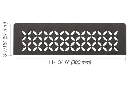 Schluter® SHELF RECTANGULAR NICHE FLORAL Dark Anthracite