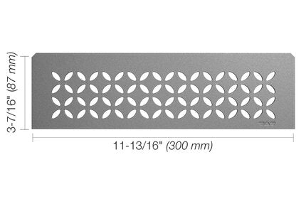 Schluter® SHELF RECTANGULAR NICHE FLORAL Pewter