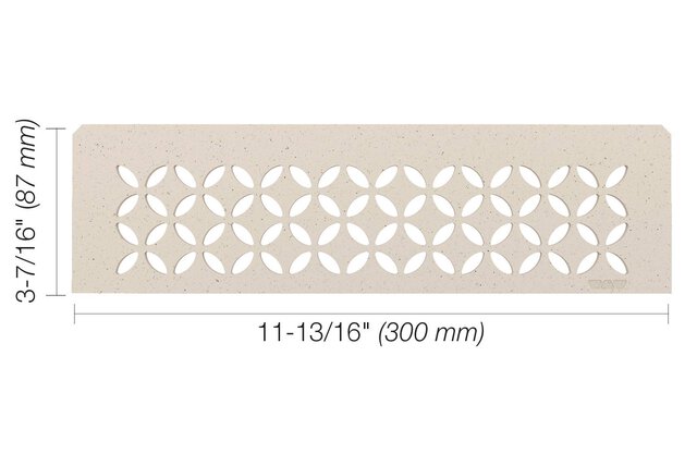 Schluter® SHELF RECTANGULAR NICHE FLORAL Ivory