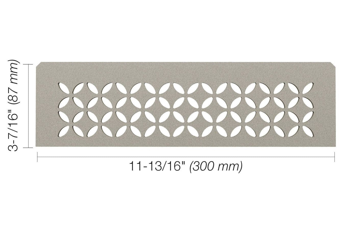 Schluter® SHELF RECTANGULAR NICHE FLORAL Stone Grey