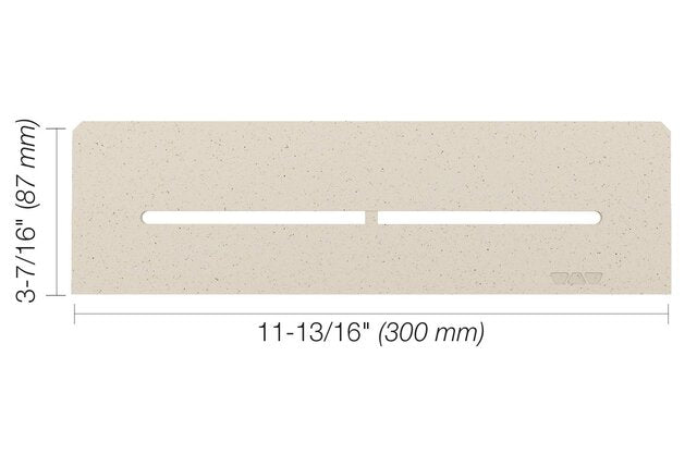 Schluter® SHELF RECTANGULAR NICHE PURE Ivory