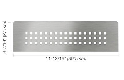 Schluter® SHELF RECTANGULAR NICHE SQUARE Brushed Stainless Steel