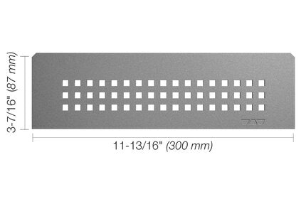 Schluter® SHELF RECTANGULAR NICHE SQUARE Pewter
