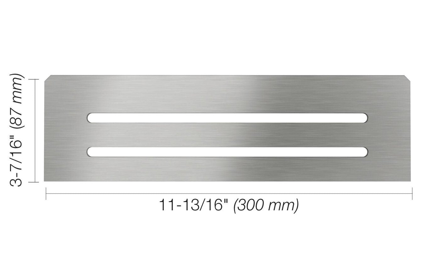 Schluter® SHELF RECTANGULAR NICHE WAVE Brushed Stainless Steel