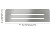 Schluter® SHELF RECTANGULAR NICHE WAVE Brushed Stainless Steel