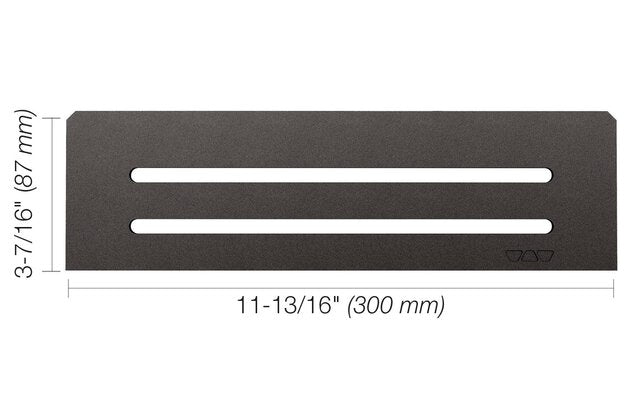 Schluter® SHELF RECTANGULAR NICHE WAVE Dark Anthracite