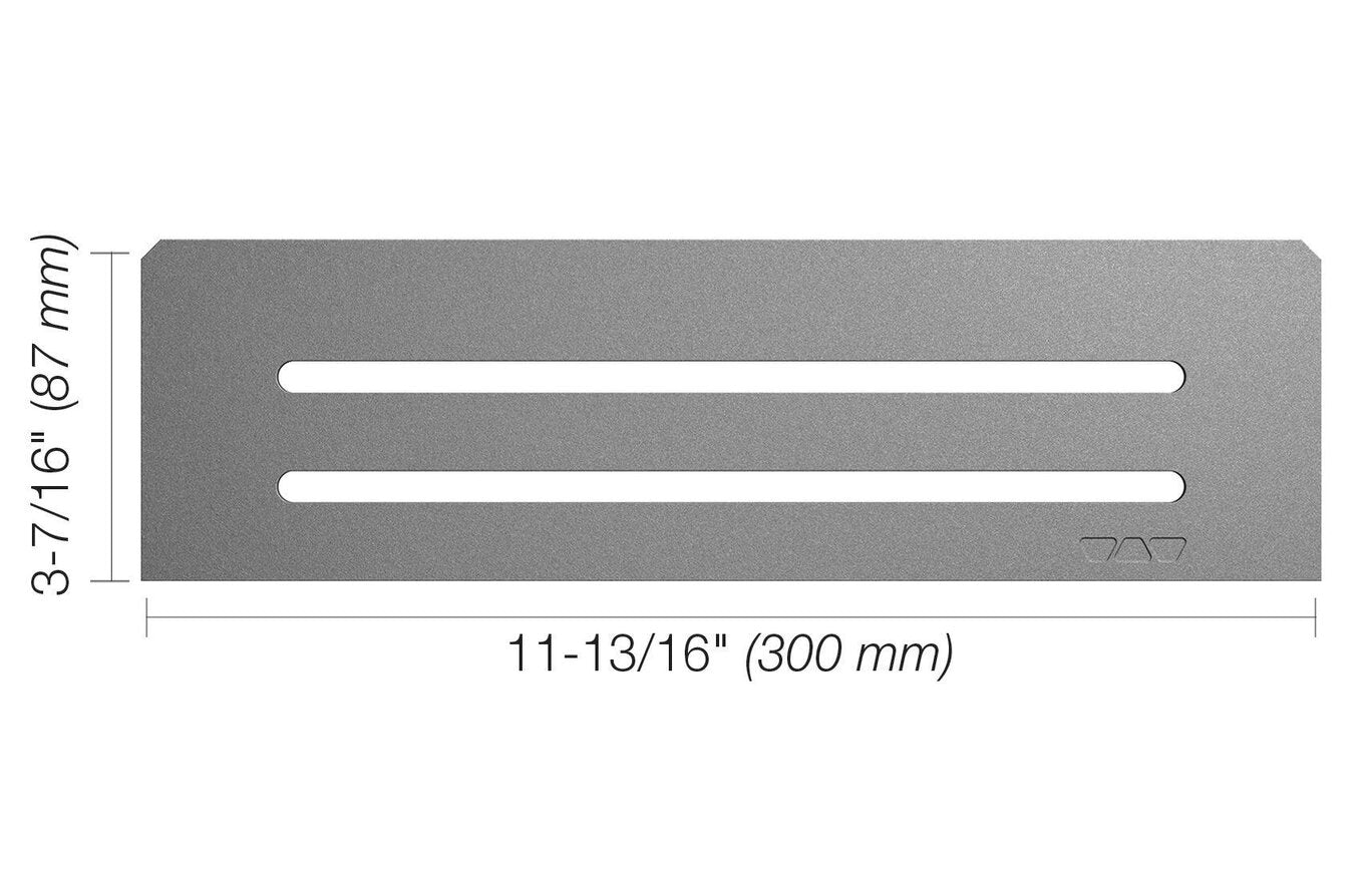 Schluter® SHELF RECTANGULAR NICHE WAVE Pewter