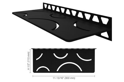 Schluter® SHELF RECTANGULAR WALL CURVE Matte Black
