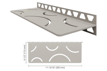 Schluter® SHELF RECTANGULAR WALL CURVE Greige