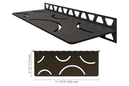Schluter® SHELF RECTANGULAR WALL CURVE Dark Anthracite
