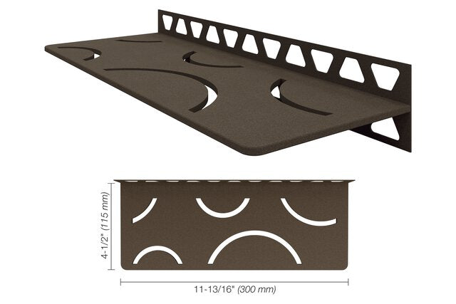 Schluter® SHELF RECTANGULAR WALL CURVE Bronze