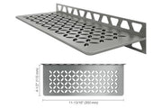 Schluter® SHELF RECTANGULAR WALL FLORAL Brushed Stainless Steel
