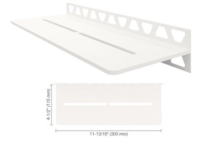 Schluter® SHELF RECTANGULAR WALL PURE Matte White