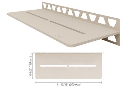 Schluter® SHELF RECTANGULAR WALL PURE Cream
