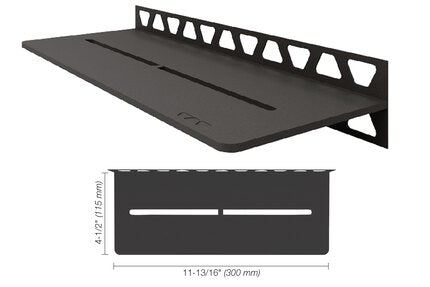 Schluter® SHELF RECTANGULAR WALL PURE Dark Anthracite