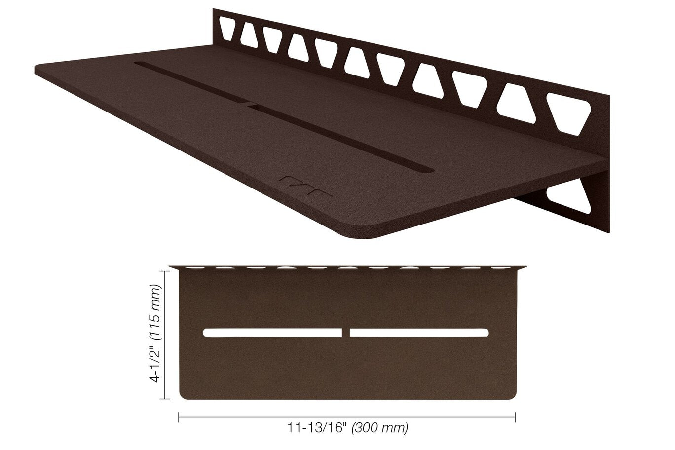 Schluter® SHELF RECTANGULAR WALL PURE Bronze
