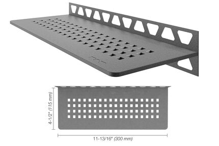 Schluter® SHELF RECTANGULAR WALL SQUARE Pewter