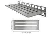 Schluter® SHELF RECTANGULAR WALL WAVE Brushed Stainless Steel