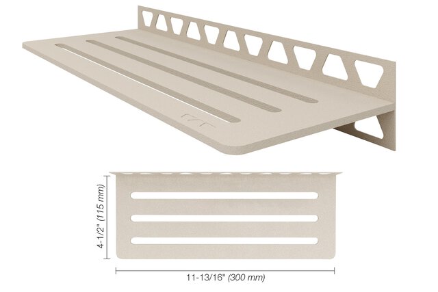 Schluter® SHELF RECTANGULAR WALL WAVE Cream