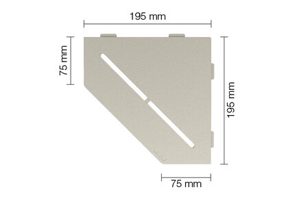 Schluter® SHELF PENTAGON CORNER PURE Cream