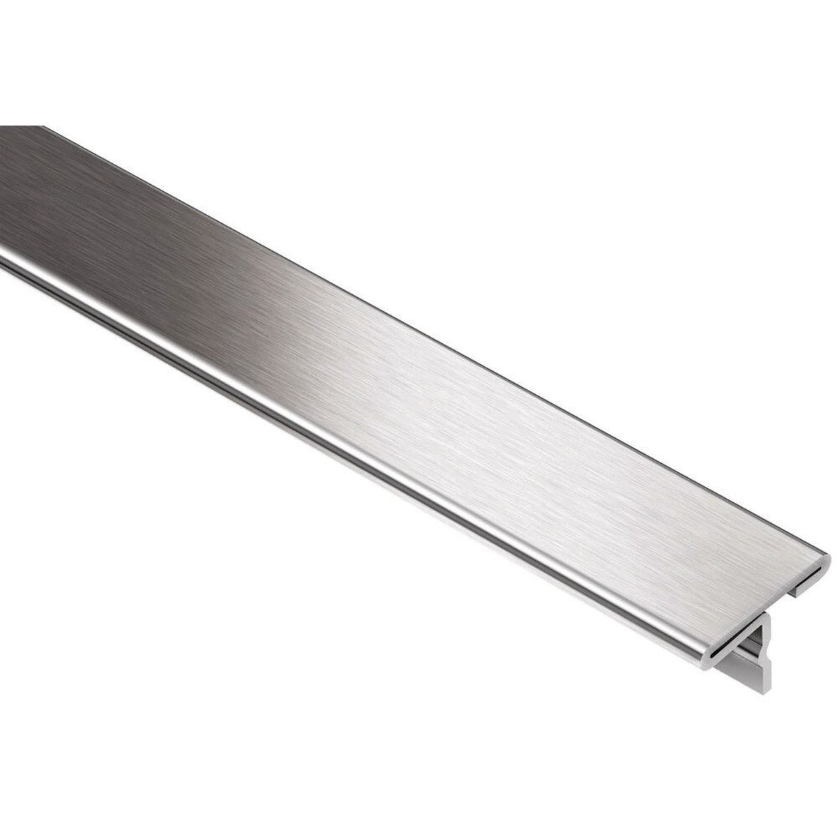 Schluter® RENO-T Transition, Stainless Steel, Brushed Stainless Steel