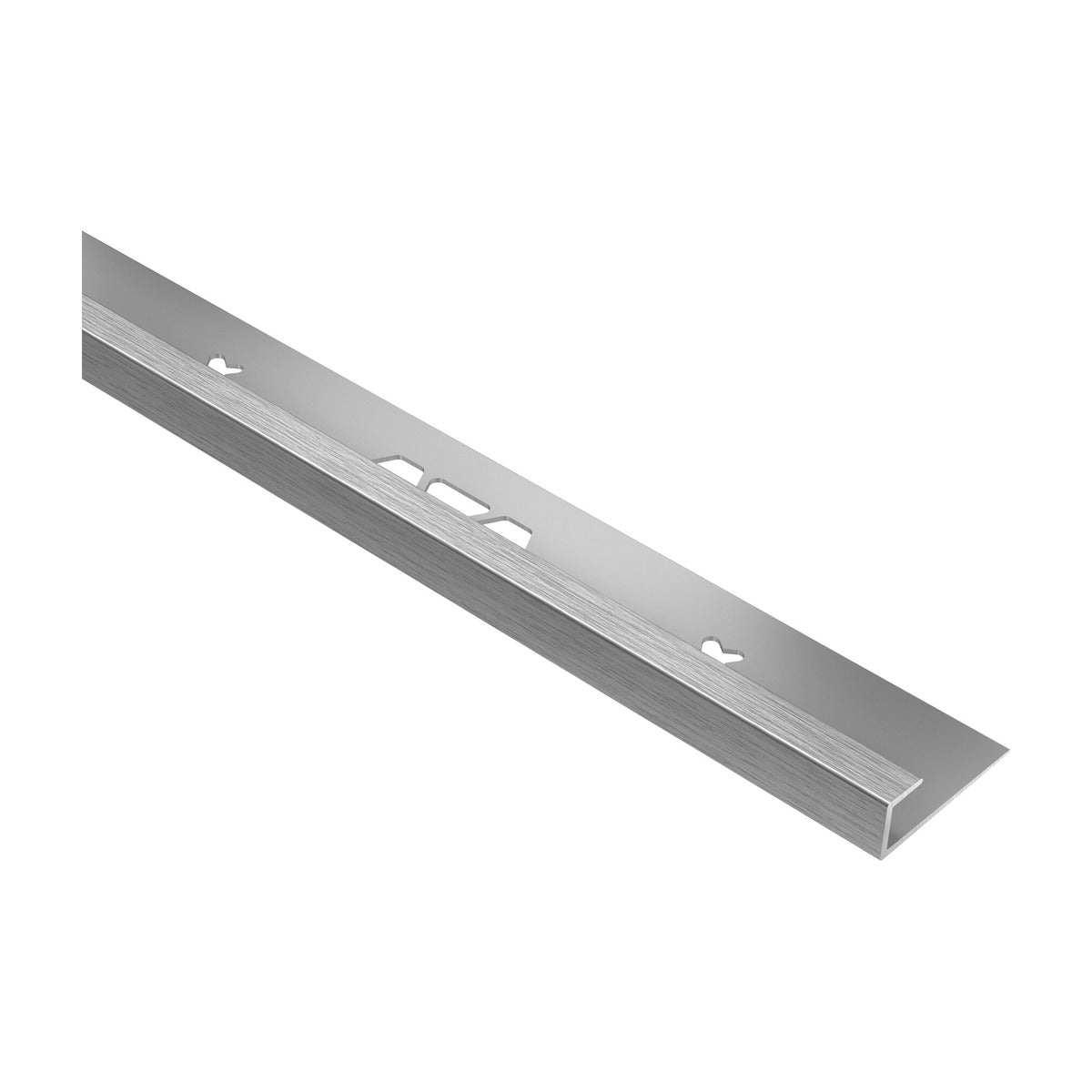 Schluter® VINPRO-S Edge Trim, Anodized Aluminum, Brushed Chrome