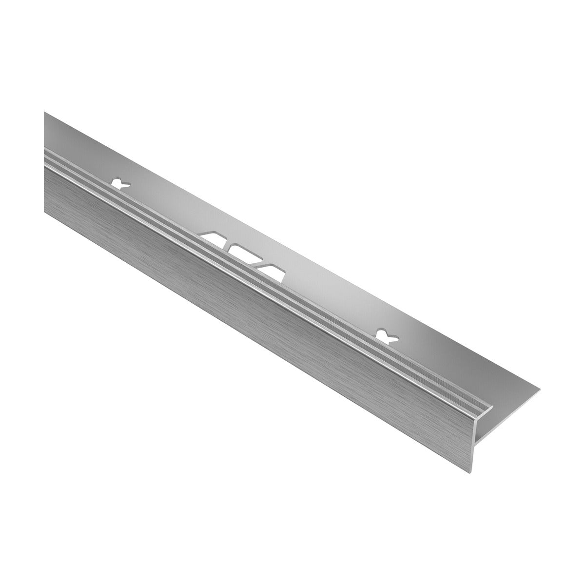 Schluter® VINPRO-STEP Profile, Anodized Aluminum, Brushed Chrome