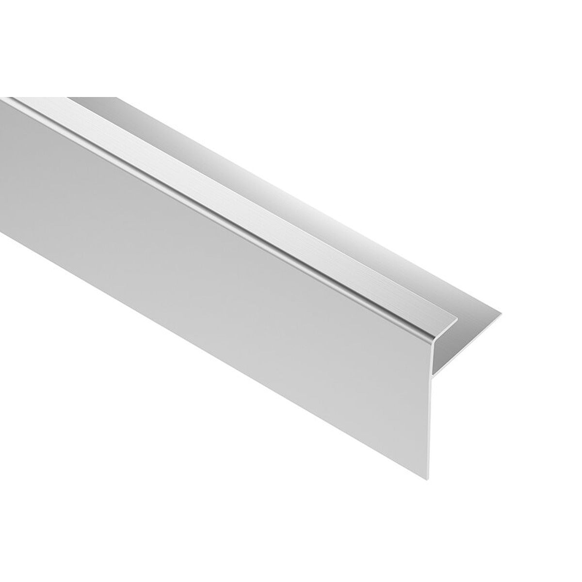 Schluter® VINPRO-STEP-R Profile, Anodized Aluminum, Brushed Chrome