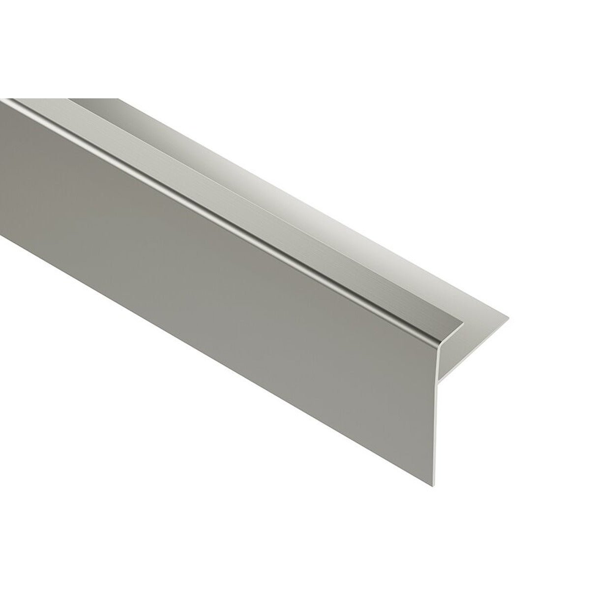 Schluter® VINPRO-STEP-R Profile, Anodized Aluminum, Brushed Nickel