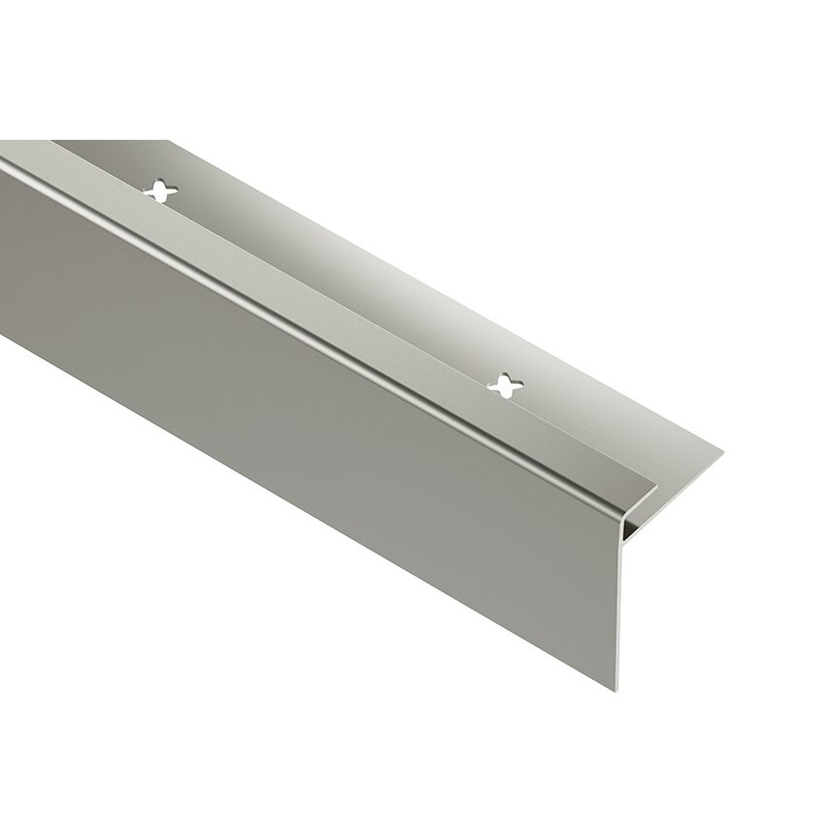 Schluter® VINPRO-STEP-R Profile, Anodized Aluminum, Brushed Nickel