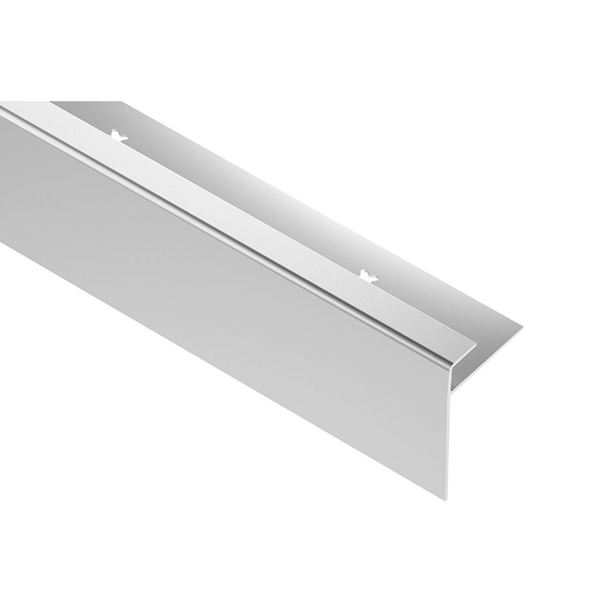 Schluter® VINPRO-STEP-R Profile, Anodized Aluminum, Brushed Chrome