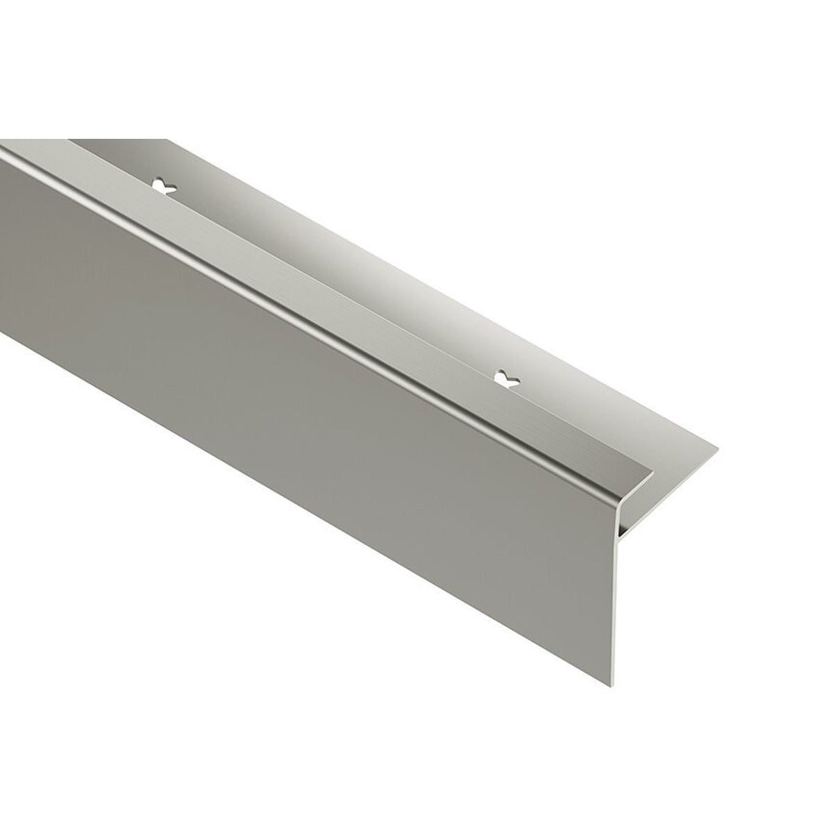 Schluter® VINPRO-STEP-R Profile, Anodized Aluminum, Brushed Nickel