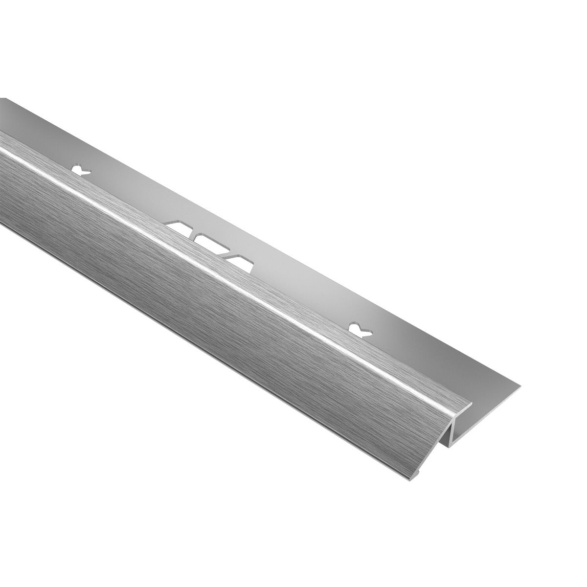 Schluter® VINPRO-U Reducer, Anodized Aluminum, Brushed Chrome