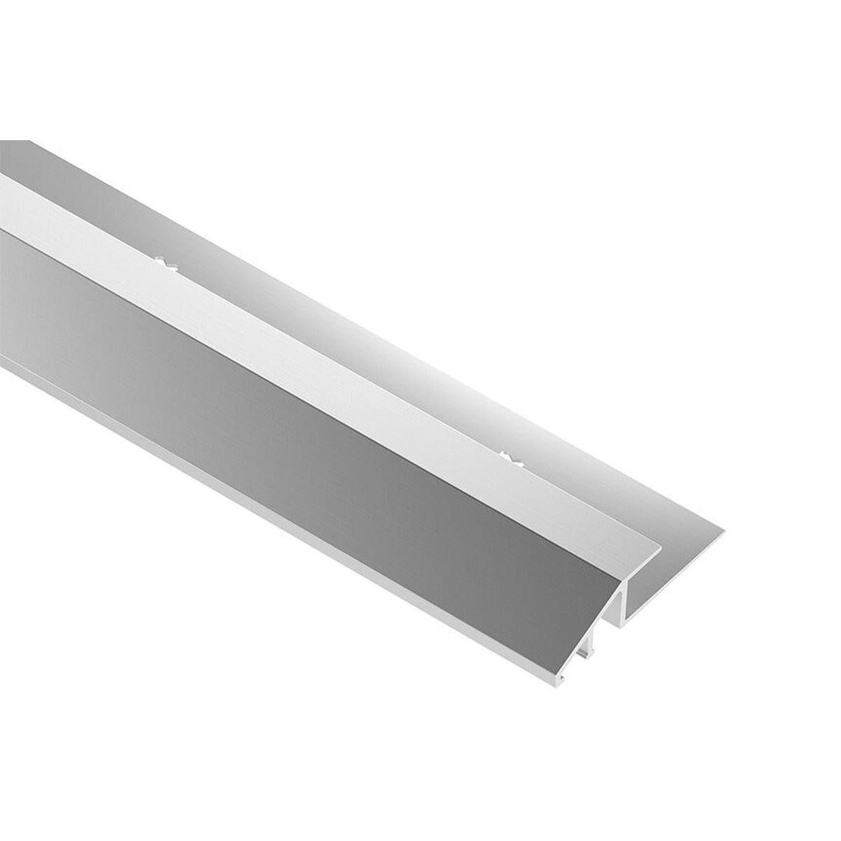 Schluter® VINPRO-U Reducer, Anodized Aluminum, Brushed Chrome