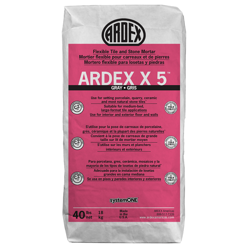 Ardex X5 Large/Heavy Tile & Stone Mortar - Grey/White (40lb) - Mortar - Ardex