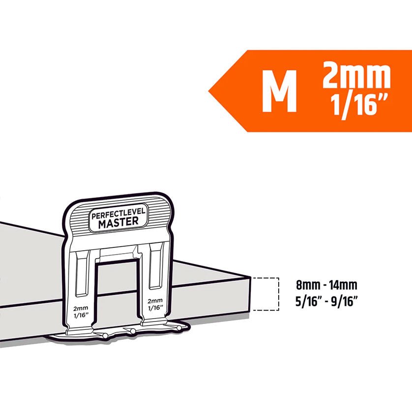 Perfect Level Master - T-LOCK™ - Tile Levelling Clips (100) - Accessories - Perfect Level Master
