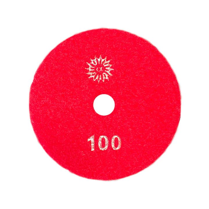 Polishing Pads - 100 Gritt - Red (4") - Accessories - Apollo Stone Art Co. Ltd