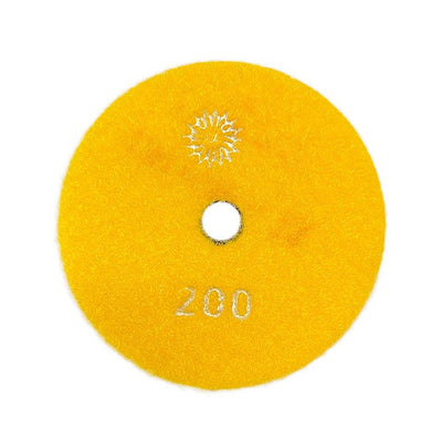 Polishing Pads - 200 Gritt - Yellow (4") - Accessories - Apollo Stone Art Co. Ltd
