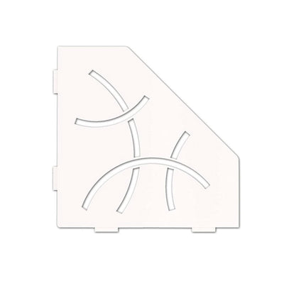 Schluter Shelf E Pentagonal Curved Corner (Matte White) - Accessories - Schluter